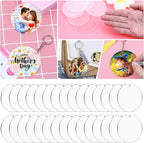 Audab 30Pcs Acrylic Ornament Blanks Bulk, Round Acrylic Blanks - Image 7