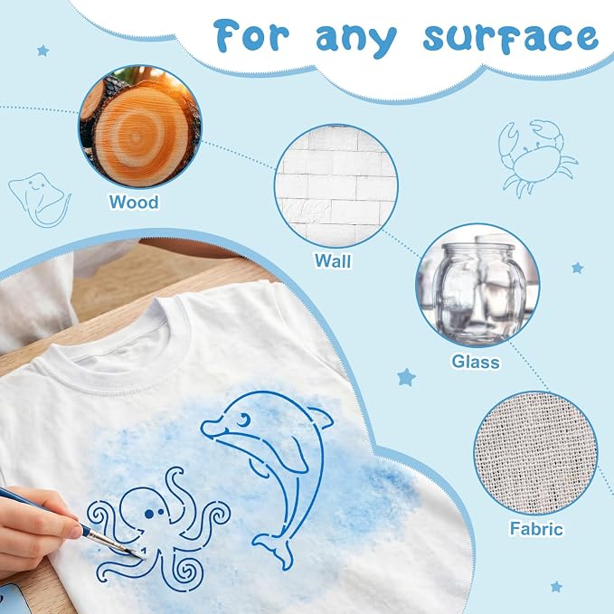 Marspark 66 Pcs Small Stencils for Crafts Reusable 3 Inch Stencils for Painting - Image 4