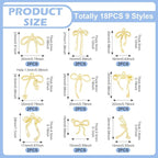 FASHEWELRY Alloy Bowknot Charms Links Golden Bow Tie Connector Charms Metal Bow - Image 5