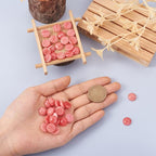 FASHEWELRY 50Pcs Synthetic Rhodochrosite Cabochons Flat Back Gemstone Cabochons - Image 3