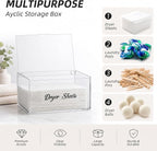 Acrylic Dryer Sheet Holder Dispenser Container, Bonus Black Labels Included | - Image 3