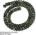 Songxi 5x8mm Natural Southern Jade Stone Rondelle Beads, Gemstone - Image 2