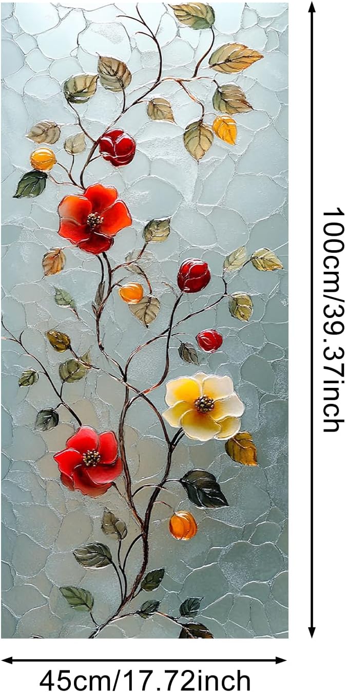 IVN Stained Glass Window Film Privacy Window Film Static Cling Window Film - Image 3
