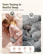 Pregnancy Wedge Pillow for Sleeping, Adjustable Maternity Pillow for Side - Image 7