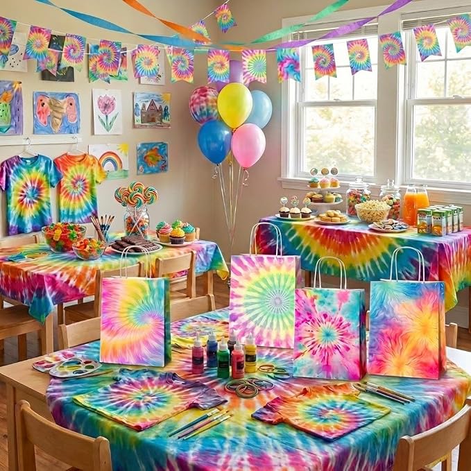 JOYGATHER 24 Pcs Tie Dye Party Favors Bags - Image 6