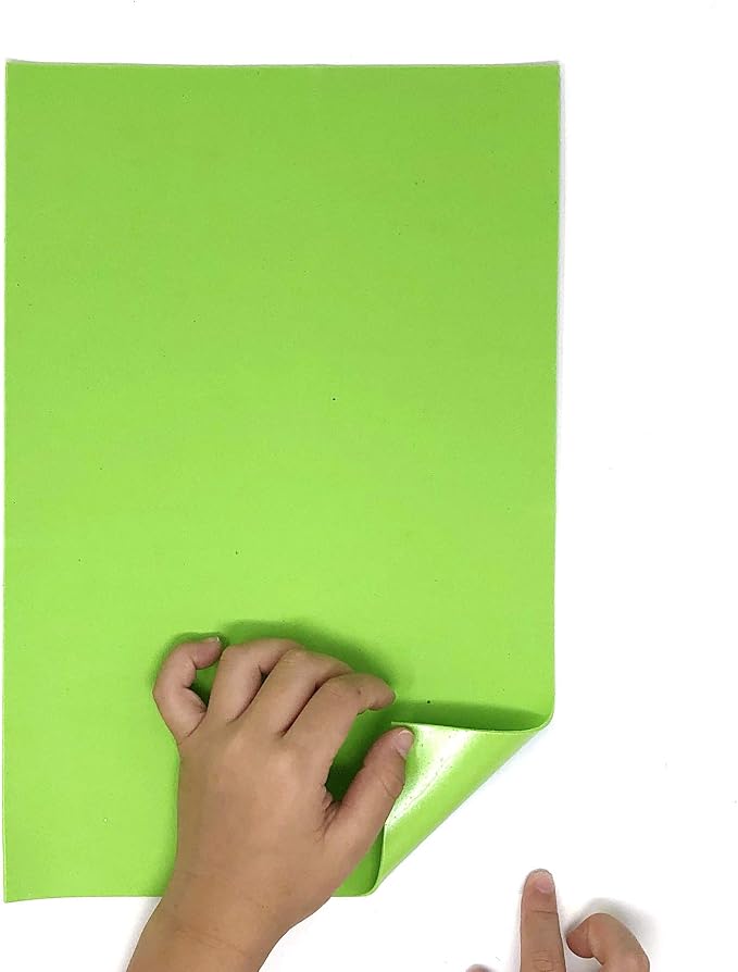 Allgala 20 Pack Self-Adhesive EVA Foam Paper 8x12 Inch Sheets-Lime-CF85409 - Image 3