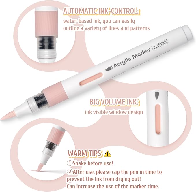 Linbsunne Paint Markers for Book Drawing, Coloring Illustrations, Card making - Image 3