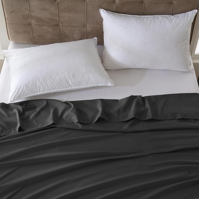ZPECC Queen Flat Sheet Only 1 Pack, Durable Black Top Bed Sheets Hypoallergenic - Image 7