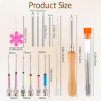22PCS Punch Needle Tool Kit for Adults Beginners, Adjustable 9 Sizes Punch - Image 2