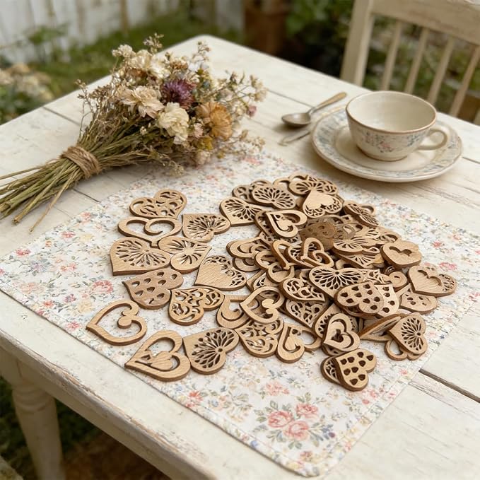 100 Pcs Unfinished Wooden Cutouts - Image 5