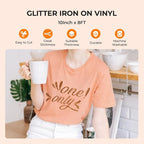 HTVRONT Bronze Glitter HTV Vinyl Roll - Image 2