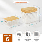 Ohmlove Plastic Storage Baskets - Image 2
