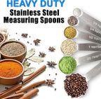 Measuring Spoons, Premium Heavy Duty Stainless Steel Measuring Spoons Cups Set - Image 2