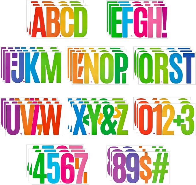 Letter Stickers, Mailbox Numbers, 6 Inch Waterproof Vinyl Alphabet | 6 Inch by Llewyn