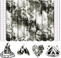 Tintnut Flame Pattern Permanent Vinyl 8 Sheets 12x10in White Adhesive Vinyl | by Tintnut