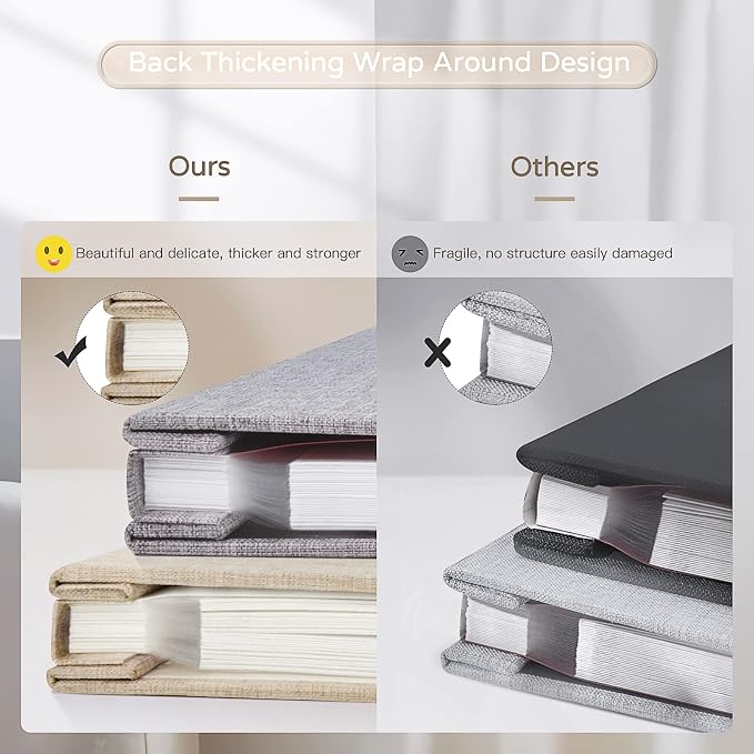 Popotop Large Photo Album Self Adhesive 4x6 5x7 8x10 Scrapbook Album DIY - Image 6