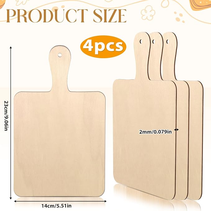 4 Pack Charcuterie Boards Bulk, Mini Charcuterie Boards, Cutting Board Bulk - Image 2