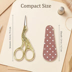 BIHRTC 3.6inch Little Embroidery Scissors Sharp Stainless Steel Tip Cross - Image 2
