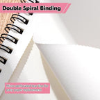 4 Pack Sketch Book, 8.5 x 11Inch Sketchbook, 68lb/100gsm Spiral Bound Sketch Pad - Image 3
