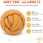 3.53oz Wool Roving: Needle Felting Wool White Roving Wool Felting Supplies Pure - Image 2