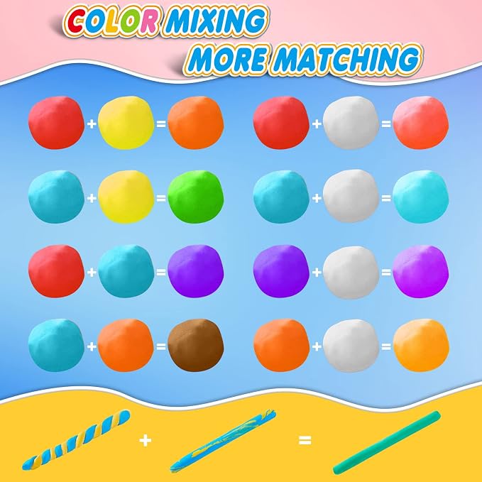Air Dry Clay, 108 Colors Modeling Magic Clay - Image 3
