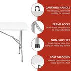 Elevon 6FT Folding Tables – Heavy Duty Portable Foldable Table - Image 3