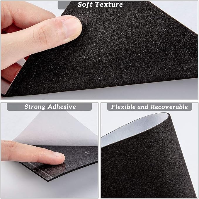 BENECREAT 10PCS 2mm Thick Self-Adhesive Foam Sheet 8.3x11.8" Insulation Foam - Image 2