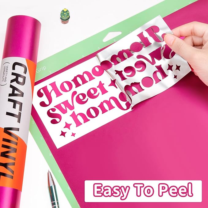 WRAPXPERT Hot Pink Permanent Vinyl Metallic, Craft Cutters DIY Projects - Image 3