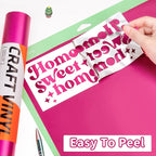 WRAPXPERT Hot Pink Permanent Vinyl Metallic, Craft Cutters DIY Projects - Image 3