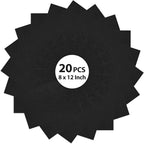 20PCS Black Felt Fabric Sheets by Loyisal