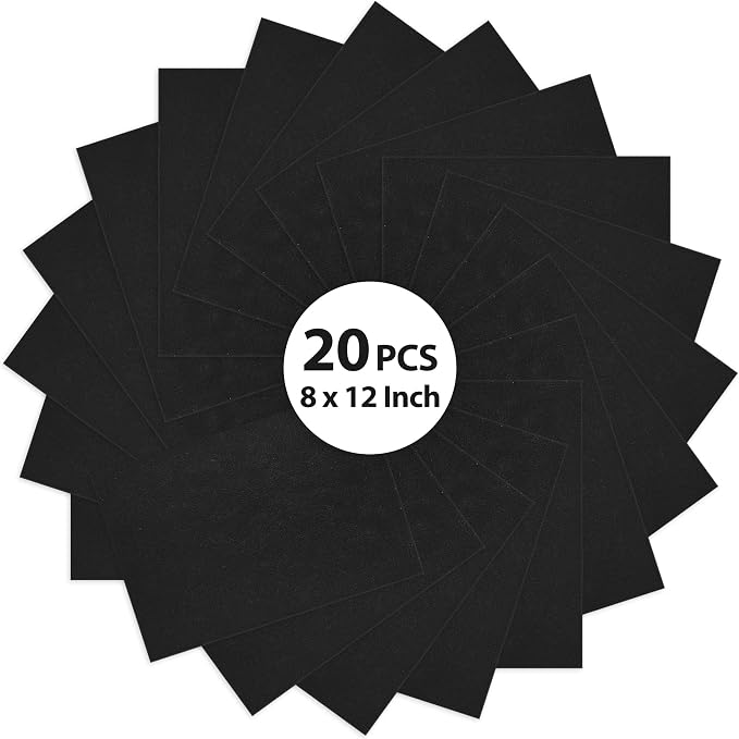 20PCS Black Felt Fabric Sheets by Loyisal