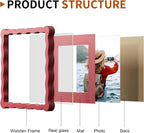 8X8 Wavy Picture Frame With Mat - Image 4