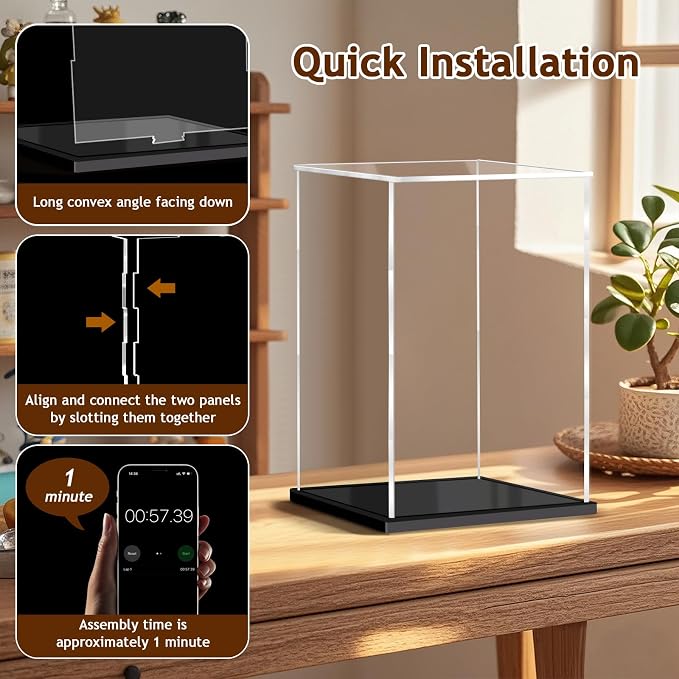 Acrylic Display Case for Collectibles Assemble Clear Acrylic Boxes for Display - Image 3