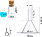 Yungyan 50 Pieces Small Mini Glass Bottles Jars - Image 2
