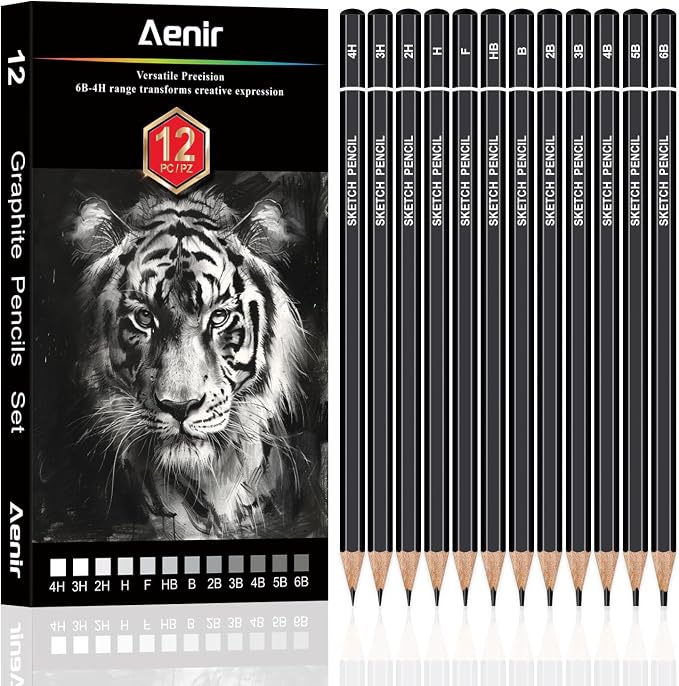 Aenir Sketch Pencils for Drawing, Artist Graphite Pencils, Sketch Set for - Image 8