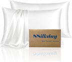 Mulberry Silk Pillow Cases Queen Size Set of 2, Ultra Smooth Soft Breathable by Unknown