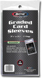 BCW Resealable Graded Card Sleeves | 100 Pack | Universal Fit by BCW