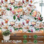 Floral Window Privacy Film, Stain Glass Window Film - Image 4