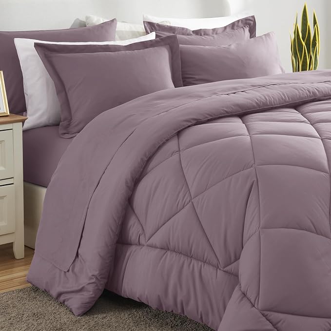 CozyLux Full Size Comforter Sets Dusty Purple - Image 8