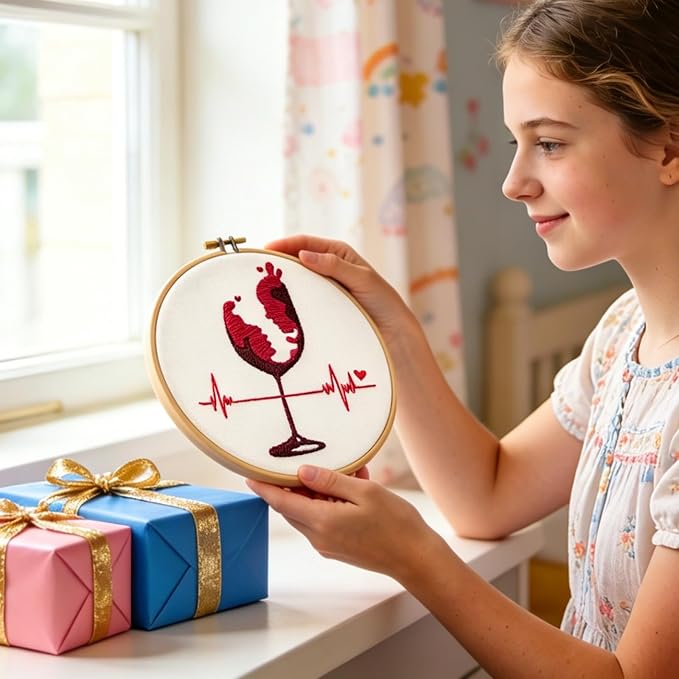 Couple Embroidery Kits for Beginners Adults, Abstract Face Embroidery Starter - Image 4