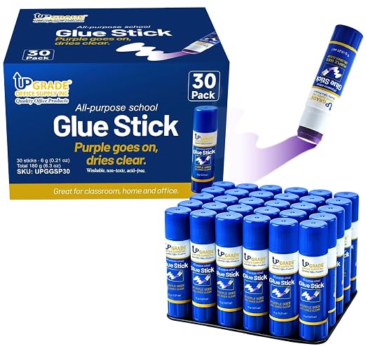 Upgrade Office Supply Glue Sticks, Washable Non Toxic, by UpgradeOfficeSupply