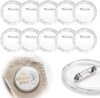 10Pcs 3.11 Inch Clear Button Pins, DIY Photo Acrylic Blank Badge Pins, Snap by Unknown
