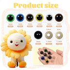 TOAOB 140pcs 14mm Colorful Plastic Safety Eyes Craft Eyes - Image 2