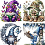 4 Pack Gnome Cross Stitch Kits for Adults Beginner, Counted Cross Stitch Kits by Unknown