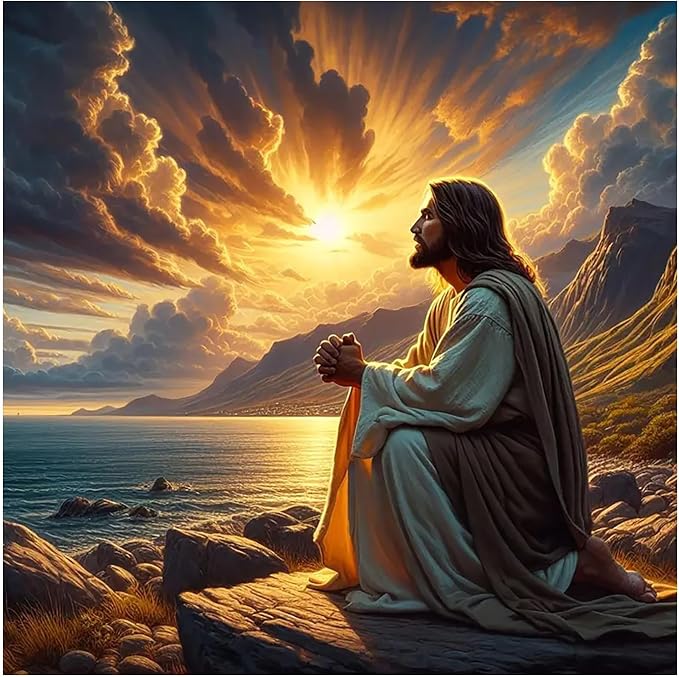 Paint by Numbers Kit for Adults, Jesus Paint by Numbers Kit for Adults Beginners by MANDUN