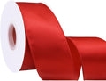 Red 2.5 Inch Continuous 25 Yards Satin Wired Ribbon by Simplegoal