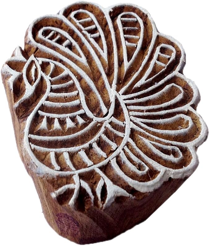 Royal Kraft Wooden Stamps DIY Fabric, Henna Printing Blocks THDtag011 by RoyalKraft