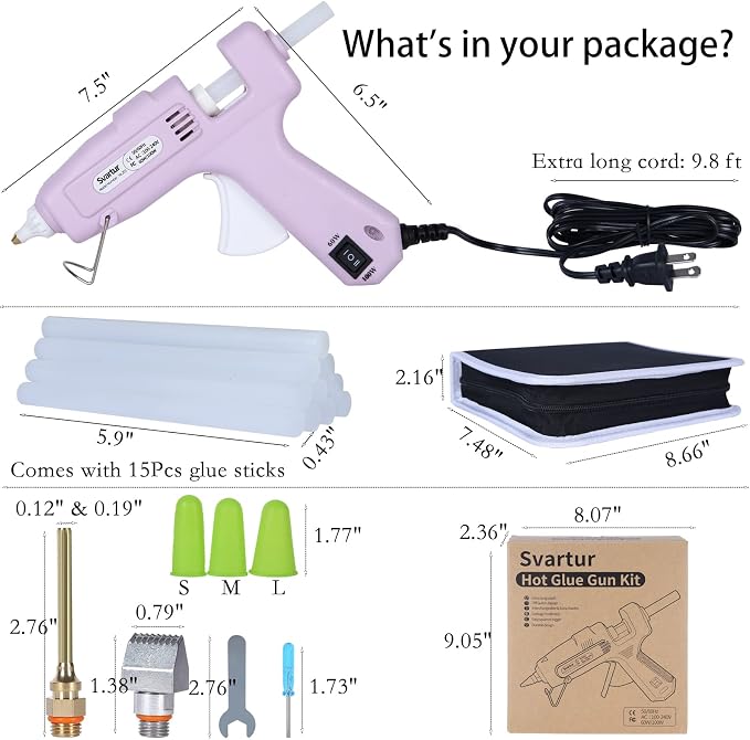 Full Size Hot Glue Gun with 60W/100W/OFF Switch, 9.8ft Extra-long Power Cord - Image 4
