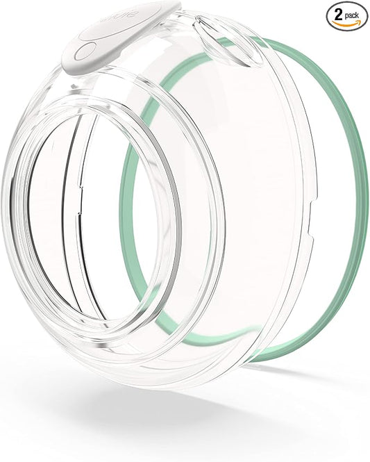 Elvie Stride 5 oz Breast Pump Cups - Dishwasher Safe, Food Grade Silicone, BPA Free - Accessories for Breastmilk Storage & Pumps - 2 Pack