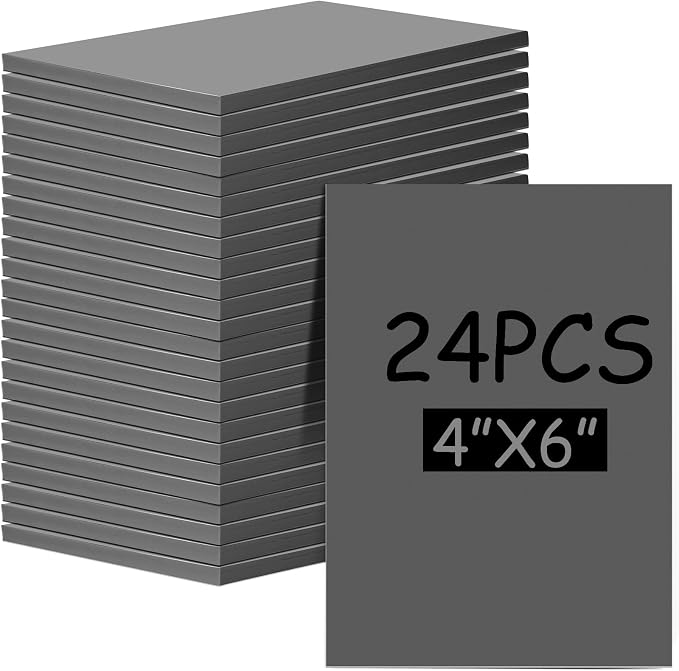MotiMind 24 Pcs 4 x 6 x 0.12 Inch Gray Linoleum Block Rubber Stamp Carving by MotiMind